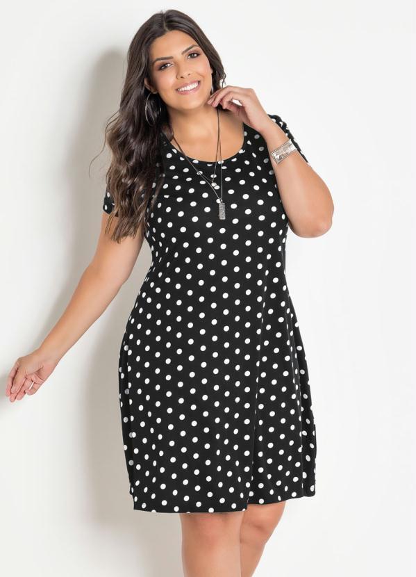 Vestido Soltinho Poá Plus Size Marguerite