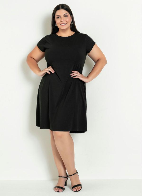 Vestido Soltinho Preto Plus Size
