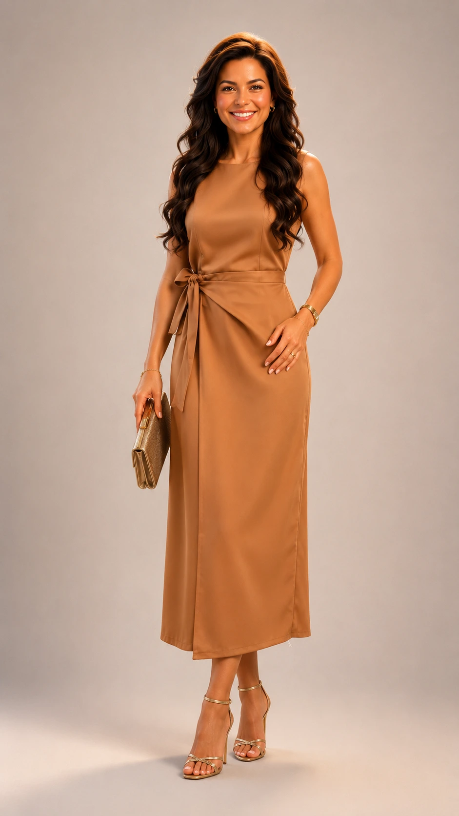 Vestido Midi Feminino Alfaiataria