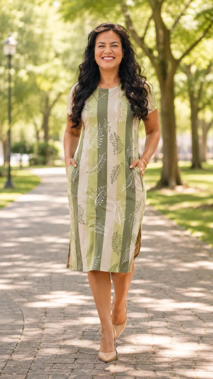 Vestido Midi com Fenda Lateral