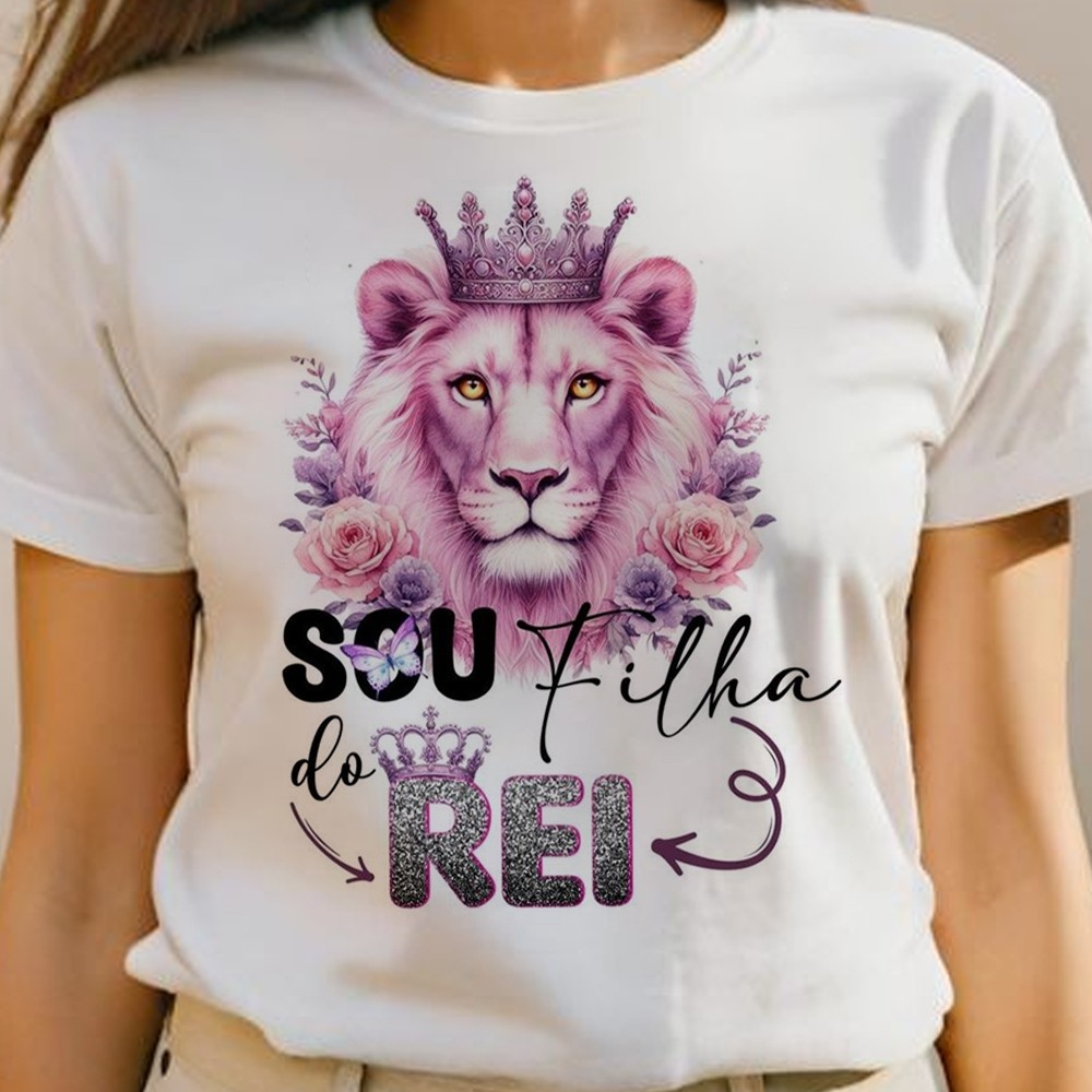 Blusa Feminina Baby Look Leão De Judá
