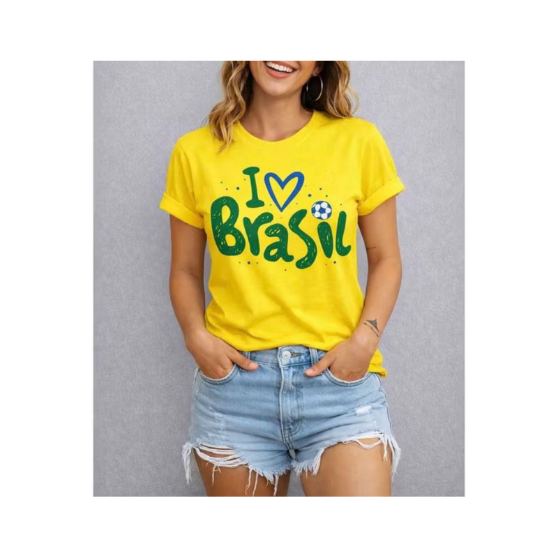 Camiseta Feminina T-Shirt Brasil