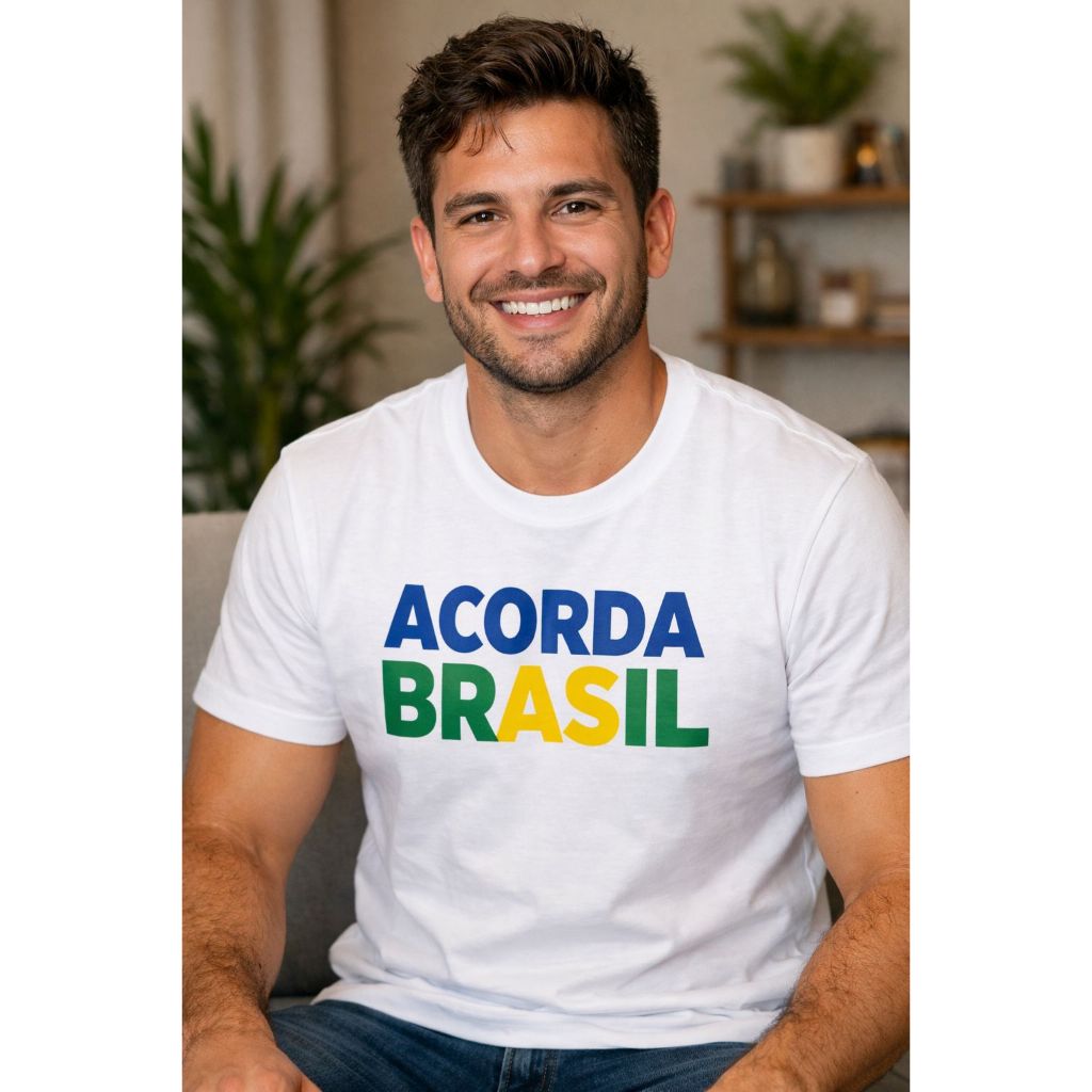 Camiseta Unissex Acorda Brasil P Ao G3