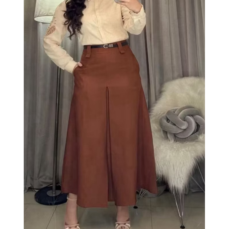 Saia Longa Alfaiataria Fit E Flare