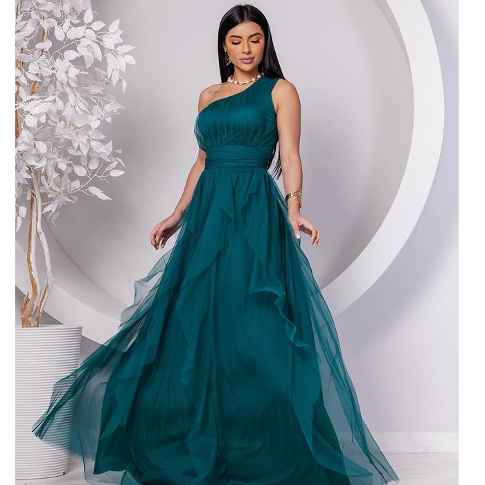 Vestido De Festa Cascata