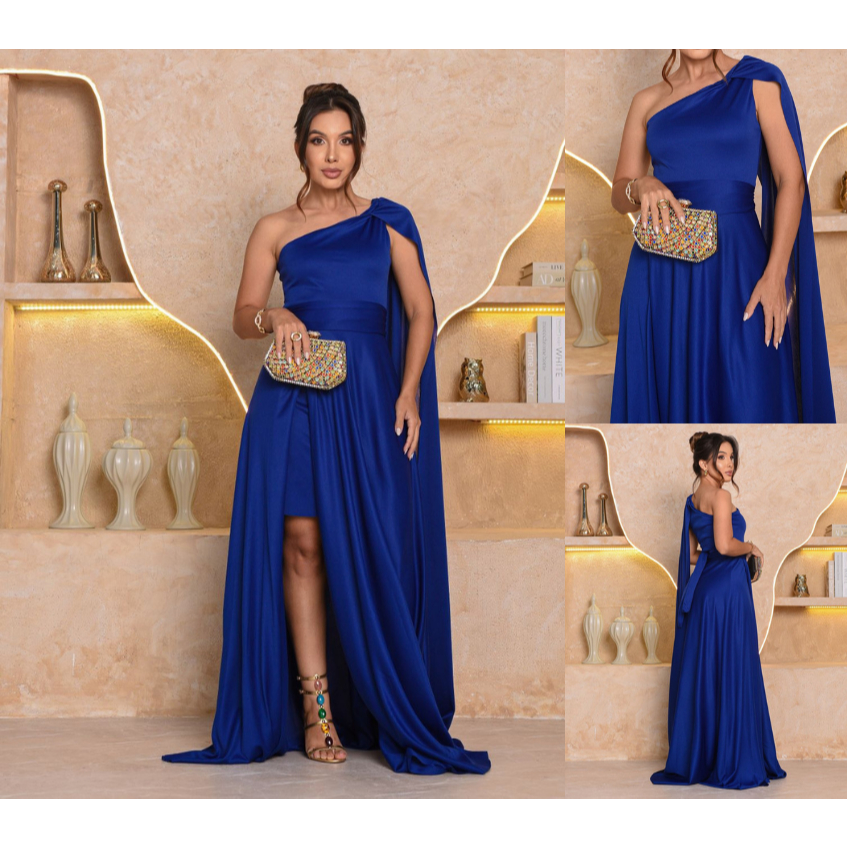 Vestido De Festa Longo Com Capa