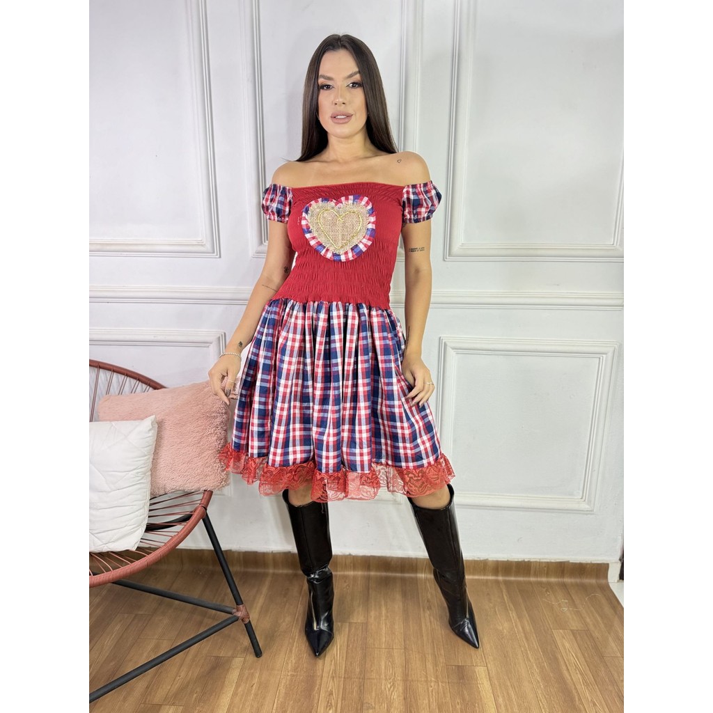 Vestido Festa Junina Adulto Fantasia
