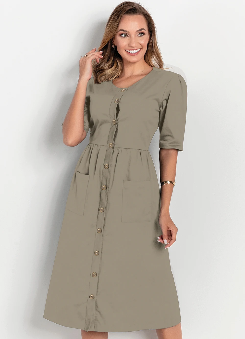 Vestido Com Bolsos