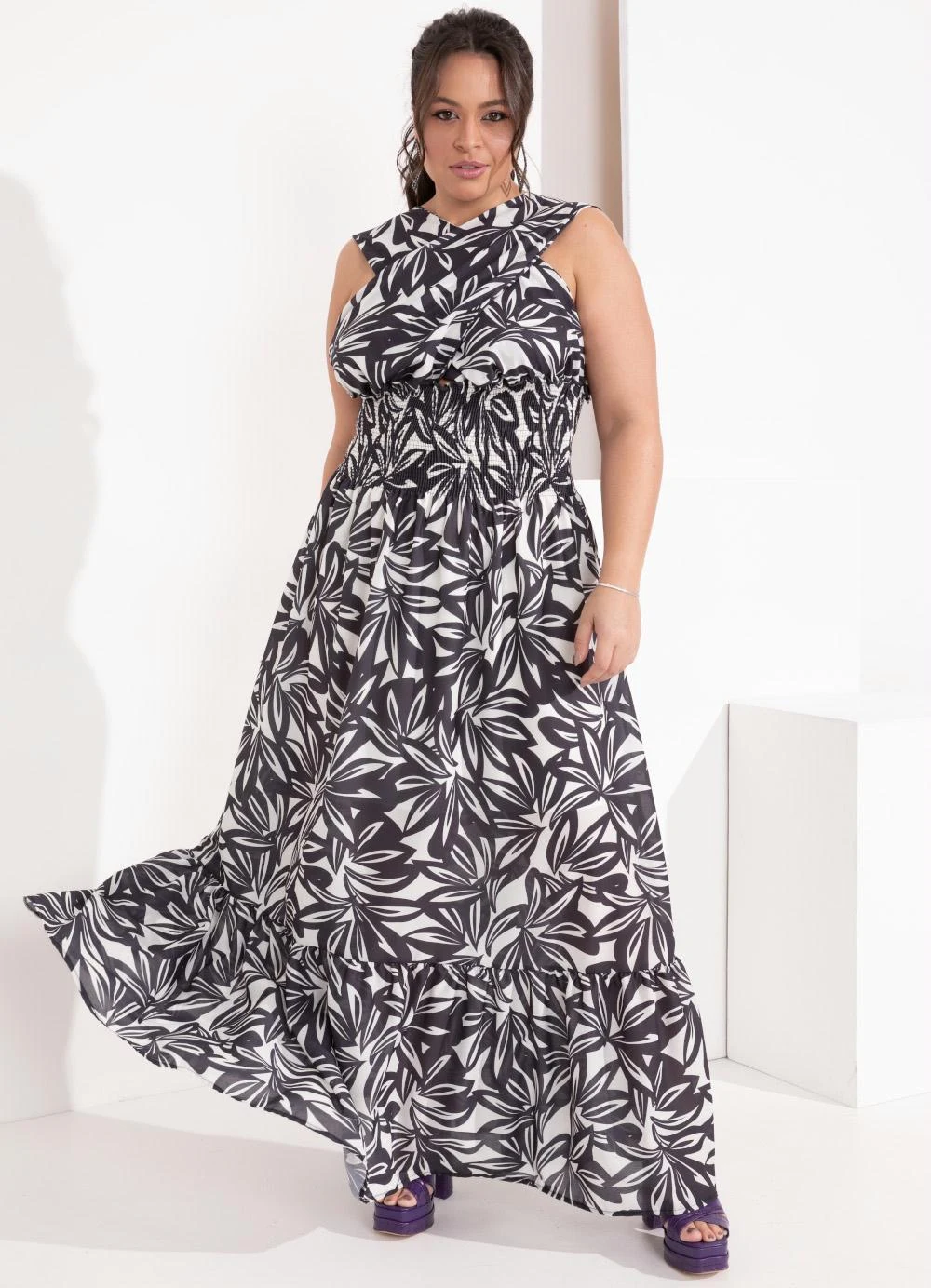 Vestido Transpassado Esvoaçante