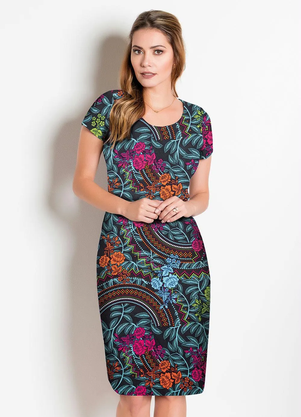 Vestido Tubinho Floral